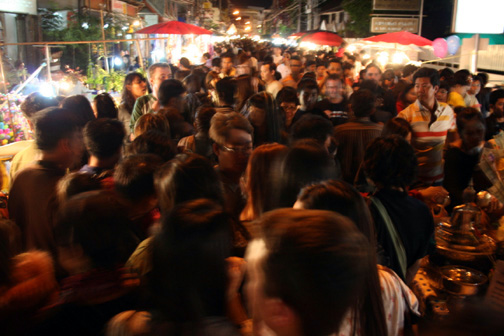 Sunday Night Market Crowd