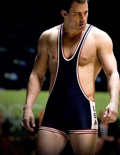 Channing Tatum's penis in a wrestling singlet shows that Magic Mike can do a disappearing act too.