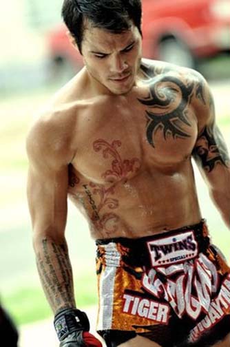 Speaking of wet dreams, MMA Champ Roger Huerta spends most of his shirtless time in Phuket these days.